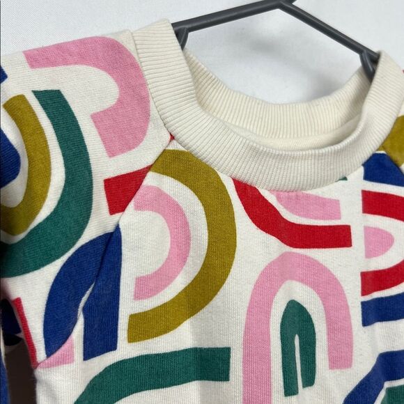 Hanna Andersson rainbow Frenchn terry sweatshirt rainbow print dress 2T (85 cm) - Picture 5 of 13